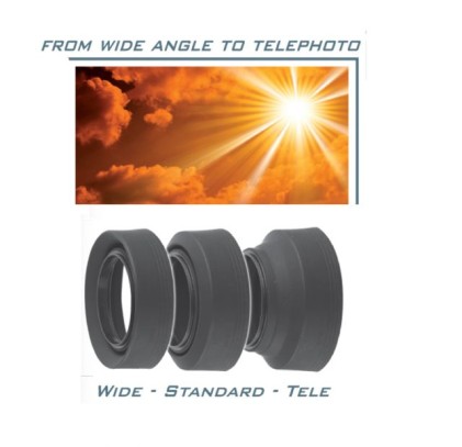 Paraluce Reporter 72067 Lens Hood Universale In Gomma 3 In 1 67Mm