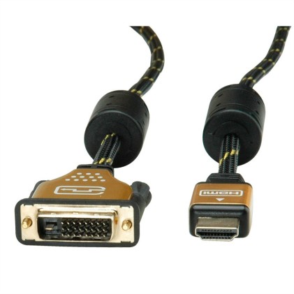 Cavo Dvi-Hdmi 1Mt M/M Dvi (24+1) 3840X2160 @30Hz