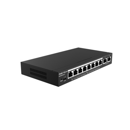 Ruijie Networks RG-ES210GC-LP switch di rete Gestito L2 Gigabit Ethernet (10/100/1000) Supporto Power over Ethernet (PoE) Nero