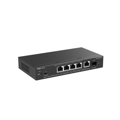 Ruijie Networks RG-ES206MG-P switch di rete Gestito L2 2.5G Ethernet (100/1000/2500) Supporto Power over Ethernet (PoE) Montaggio da desktop/parete Nero