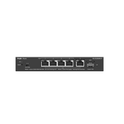 Ruijie Networks RG-ES206MG-P switch di rete Gestito L2 2.5G Ethernet (100/1000/2500) Supporto Power over Ethernet (PoE) Montaggio da desktop/parete Nero