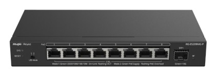 Ruijie Networks RG-ES209MG-P switch di rete Gestito L2 2.5G Ethernet (100/1000/2500) Supporto Power over Ethernet (PoE) Nero