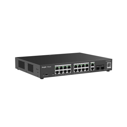 Ruijie Networks RG-ES220GS-P switch di rete Gestito L2 Gigabit Ethernet (10/100/1000) Supporto Power over Ethernet (PoE) Nero
