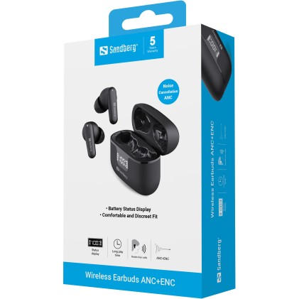 Sandberg Wireless Earbuds ANC+ENC