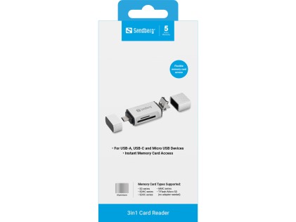 Card Reader USB-C+USB+MicroUSB