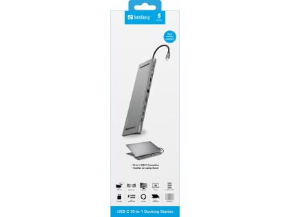 Dockingstation Sandberg USB-C 10-in-1