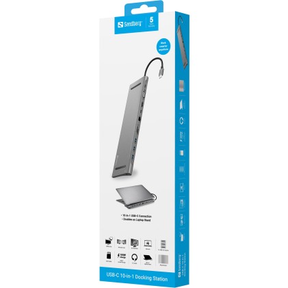 Dockingstation Sandberg USB-C 10-in-1
