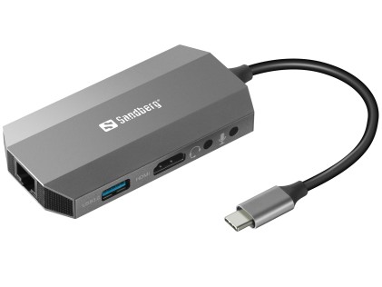 Docking station Sandberg USB-C 6in1 Travel Dock