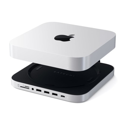 Stand Hub Macmini M1 Ssd Alluminio 1Xusb-C 3Xusb-A Micro/Sd Jack >2018