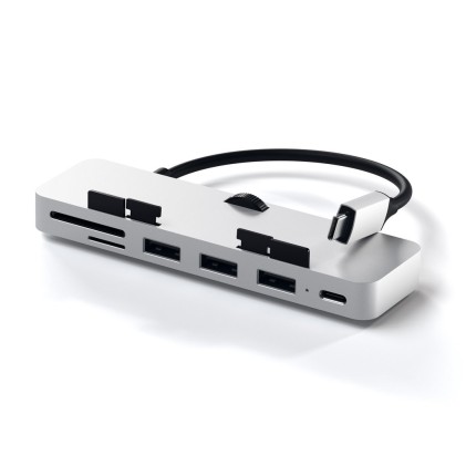 Hub Pro Type C Clamp Imac/Imacpro Multiport 3Usb-Usbc-Sd Silver
