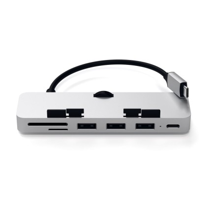 Hub Pro Type C Clamp Imac/Imacpro Multiport 3Usb-Usbc-Sd Silver