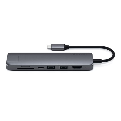 Adattatore Type C Multiport Spgray Pd 60W-Hdmi4K-2Usb-Gbit-Microsd