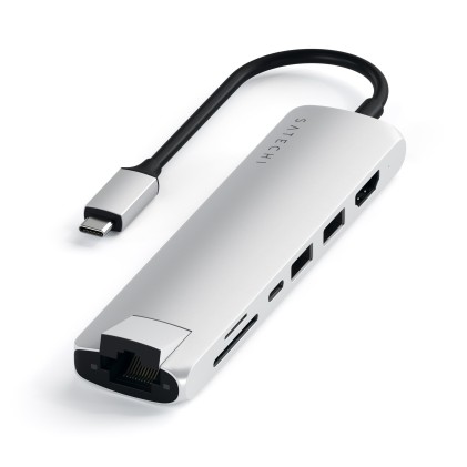 Adattatore Type C Multiport Silver Pd 60W-Hdmi4K-2Usb-Gbit-Microsd