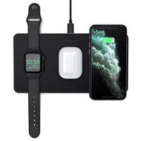 Stand Trio Wireless Charging Pad Bk Watch Iphone Airpods