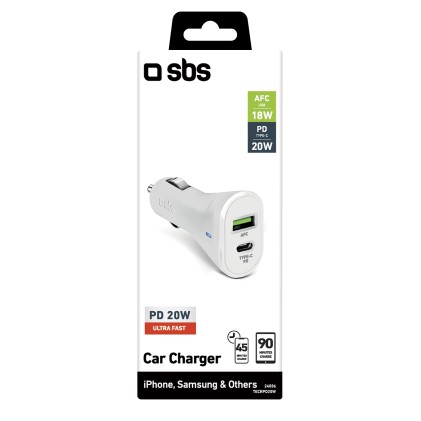 Caricabatterie Sbs Tecrpd20W Car Charger