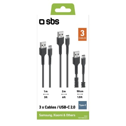 Cavo Usb C Sbs Kit Cavi Ricarica E Dati Tekitusbc3In1K