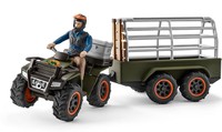 Gioco Schleich Wild Life 42351 Quad con rimorchio e Ranger