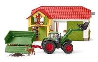 Giocattolo Schleich Farm World 42379 Trattore con rimorchio