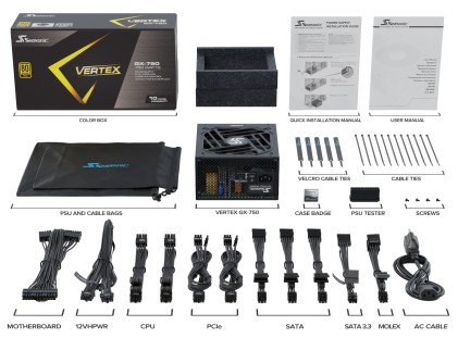 Seasonic VERTEX GX-750 alimentatore per computer 750 W 20+4 pin ATX ATX Nero