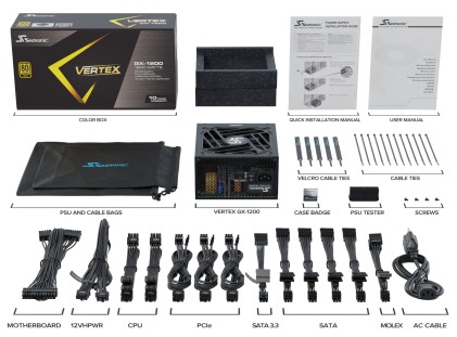 Seasonic VERTEX GX-1200 alimentatore per computer 1200 W 20+4 pin ATX ATX Nero