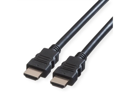 Roline Green Hdmi High Speed Cable, M/M, Black, 1M