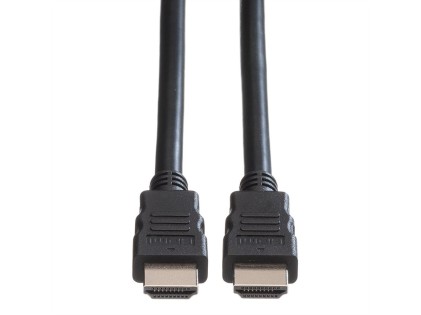 Roline Green Hdmi High Speed Cable, M/M, Black, 1M