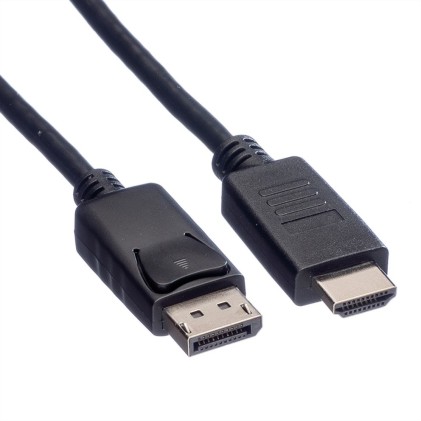 Roline Green Cavo Displayport Cable, Dp - Hdtv, M/M, Black, 2M