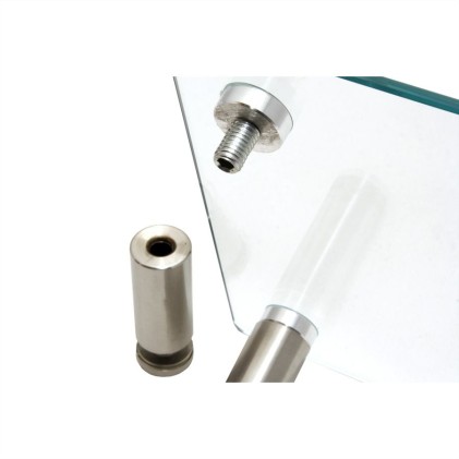 Roline Stand Per Monitor In Vetro, Con Piedini Metallici Aggiustabili