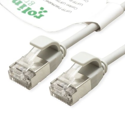 Roline Green U/Ftp Datacenter Patchcord Cat.6A/Class Ea, Lsoh/Tpe, Slim, Grey, 0.3M