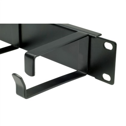 Value 19&#34; 1Uh Cable Management, G - Type, 5 Hooks, Black