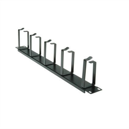 Value 19&#34; 1Uh Cable Management, G - Type, 5 Hooks, Black
