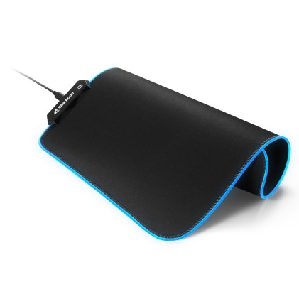 Sharkoon Mousepad Tappetino Gaming 1337 Mat Rgb V2 360, Usb, Lunghezza 36Cm