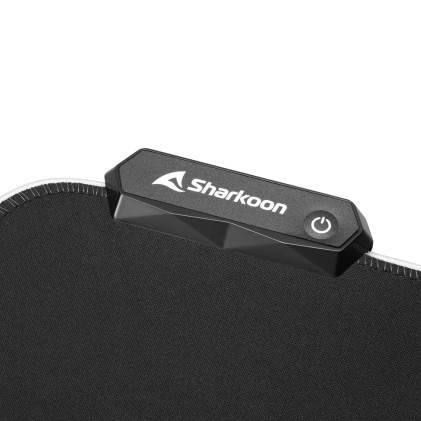 Sharkoon Mousepad Tappetino Gaming 1337 Mat Rgb V2 360, Usb, Lunghezza 36Cm