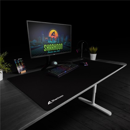Sharkoon Mousepad Tappetino Gaming 1337 Mat Black V2 Big, Lunghezza 120Cm