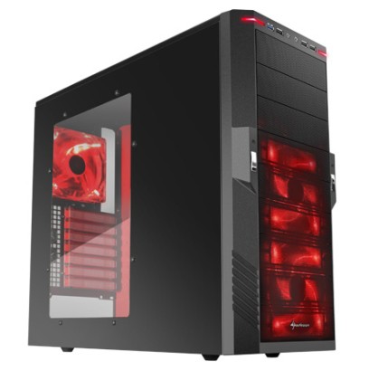 Case Midi Sharkoon T9 Value red Edition ATX