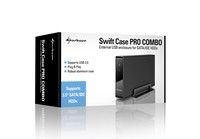Box per Hard Disk 3,5 Sharkoon Swift Case Pro Combo IDE-USB 2.0-SATA
