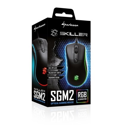 Sharkoon Skiller SGM2 mouse Mano destra USB tipo A Ottico 6400 DPI - Confezione aperta