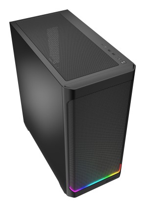 Sharkoon Case Ak4 Atx Rgb Strip Black