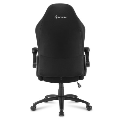 Sharkoon Elbrus 1 Sedia Gaming Tessuto, Braccioli E Schienale Imbottiti E Regolabili, Base In Acciaio, Peso Max Persona 120Kg, Colore Nero/Grigio