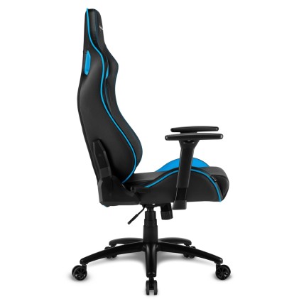 Sharkoon Elbrus 2 Sedia Gaming Pelle Sintetica, Braccioli 3D Regolabili, Schienale Imbottito E Regolabile, Telaio In Acciaio, Peso Max Persona 150Kg, Colore Nero/Blu