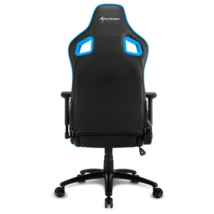Sharkoon Elbrus 2 Sedia Gaming Pelle Sintetica, Braccioli 3D Regolabili, Schienale Imbottito E Regolabile, Telaio In Acciaio, Peso Max Persona 150Kg, Colore Nero/Blu