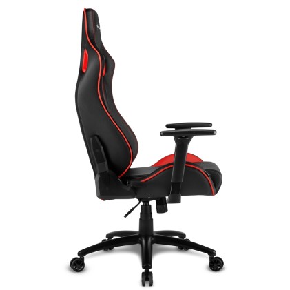 Sharkoon Elbrus 2 Sedia Gaming Pelle Sintetica, Braccioli 3D Regolabili, Schienale Imbottito E Regolabile, Telaio In Acciaio, Peso Max Persona 150Kg, Colore Nero/Rosso