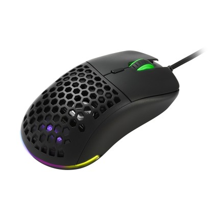 Sharkoon Mouse Gaming Light2-180, 5000 Dpi, Rgb, 6 Tasti Configurabili, Usb, 1.8Mt, Nero
