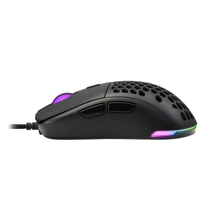 Sharkoon Mouse Gaming Light2-180, 5000 Dpi, Rgb, 6 Tasti Configurabili, Usb, 1.8Mt, Nero