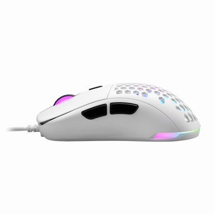 Sharkoon Mouse Gaming Light2-180, 5000 Dpi, Rgb, 6 Tasti Configurabili, Usb, 1.8Mt, Bianco