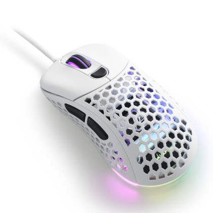 Sharkoon Mouse Gaming Light2-200, Black, 16000 Dpi Max, Rgb, 6 Tasti, Usb 1.8Mt, Bianco