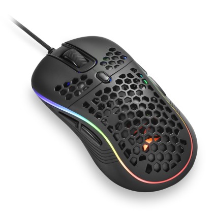 Sharkoon Mouse Gaming Light2-S, 6200 Dpi, Rgb, 6 Tasti Configurabili, Usb, 1.8Mt
