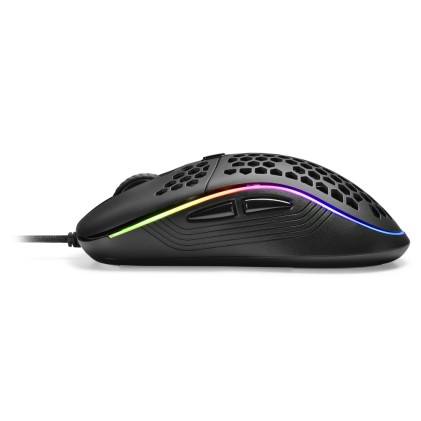 Sharkoon Mouse Gaming Light2-S, 6200 Dpi, Rgb, 6 Tasti Configurabili, Usb, 1.8Mt