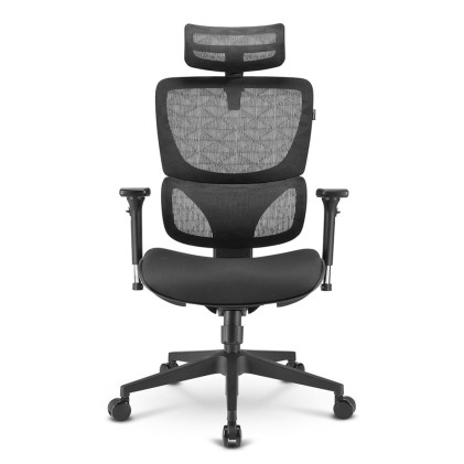 Sharkoon Sedia Office, Fabric Seat Base, Class-4 Gaslift, 3D Armrest  Headrest, 5 Heights Adjustabl