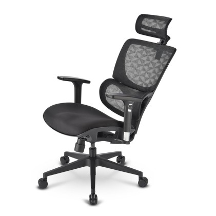 Sharkoon Sedia Office, Fabric Seat Base, Class-4 Gaslift, 3D Armrest  Headrest, 5 Heights Adjustabl